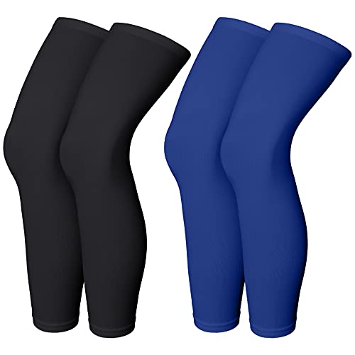 Skylety Compression Leg Sleeves Men Women - color: Black and Blue, size: Medium