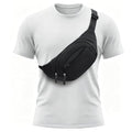 Large Fanny Pack for Men Women NSYOOMH, Crossbody Waist Bag 5-Zipper Pocket - color: Black