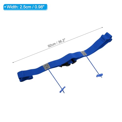 PATIKIL Triathlon Belt Bib Holder, Elastic Marathon Race Number Belt with 6 Gel Loops for Marathon Racing Cycling, Blue - color: Blue