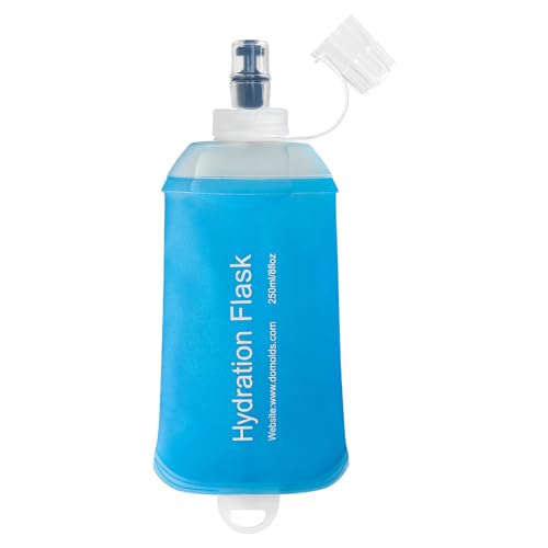 250ml Soft Flask Soft Water Bottle for Running, Hiking, Cycling and Climbing - Blue - color: 250ml, blue