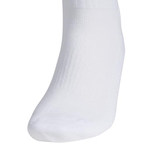 adidas Men's Athletic Cushioned Quarter Ankle Socks 6 Pairs - color: White/Black, size: X-Large