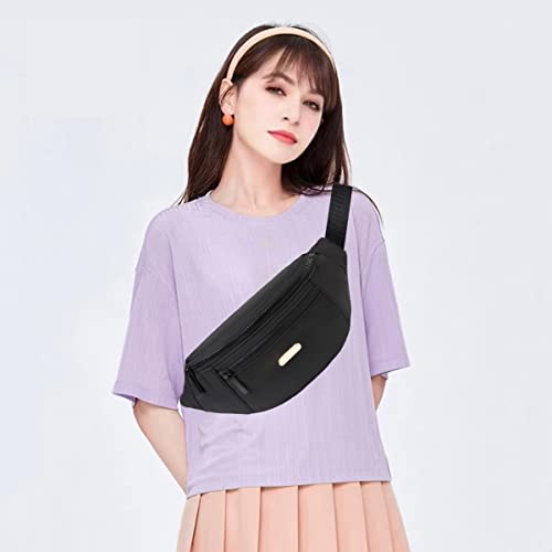 Fanny Packs for Men Women Crossbody Bag, Fashion Waterproof Waist Packs for Travel Walking Running Cycling Black - color: fashion black