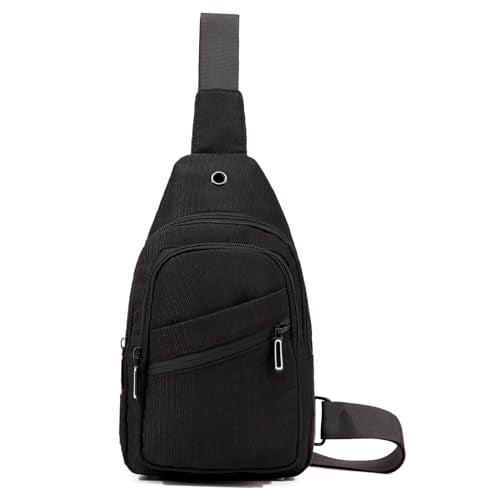 AOSTIHOT Crossbody Sling Bag Small Sling Backpack for Women, Chest Daypack Crossbody Shoulder for Travel Sport Running Hiking - color: G Black