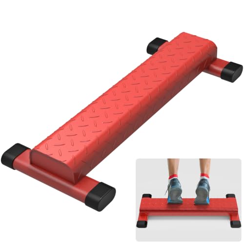 Kipika Versatile Calf Raise Bar, Heavy Duty Steel Standing Calf-raise Stand - color: D: (4.7" Wide Tube)- Red
