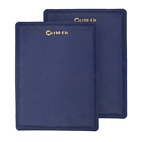 WORLD-BIO 2Pcs Flexible Large Gel Ice Pack for Injuries,Reusable Cold Packs - size: 2pcs 12"x16"