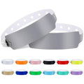 100pcs Vinyl Wristbands, Disposable Waterproof Wristbands(Color : Gray) - color: Gray