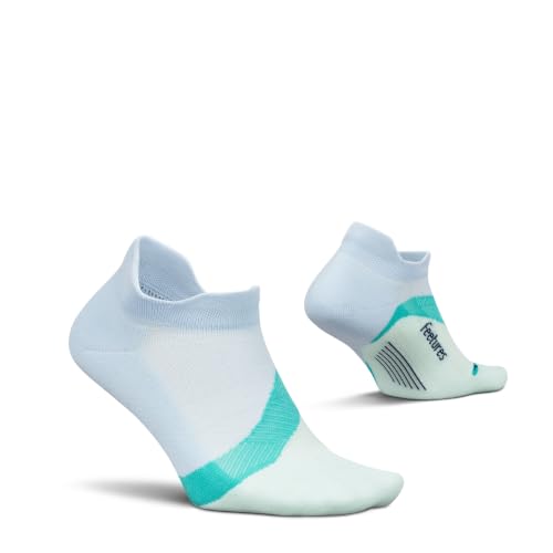 Feetures Elite Light Cushion No Show Tab Sock Wave - color: Glacier Mist (1 Pair), size: Small