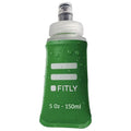 FITLY Soft Flask Running Water Bottle - Collapsible Hydration Flask - color: Forest Green, size: 5 Ounces