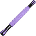 Muscle Roller & Massage Roller Stick for Athletes - Lymphatic Drainage Support, Relieves Muscle Soreness, Cramping & Tightness - Targets Legs, Arms, Back & Calves （Purple Wheel） - color: Purple