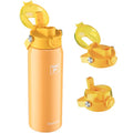 Fanhaw 24oz Stainless Steel Water Bottle with 2-in-1 Lid, Saffron Yellow - color: Saffron Yellow