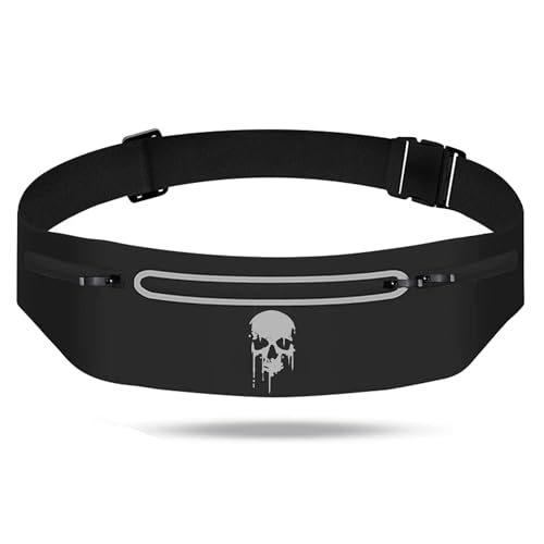 Skull Running Belt Waist Fanny Pack Phone Holder for Men Women Running Pack - color: Horror Skull