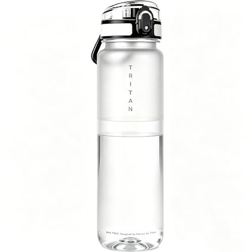 32oz Clear Tritan Water Bottle with Chug Lid - color: transparent