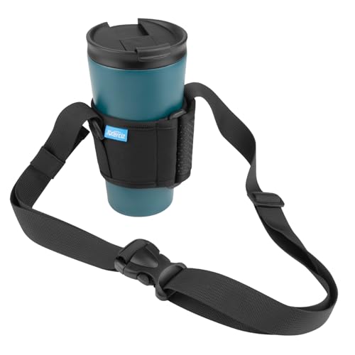 Xxerciz Tumbler Carrier Holder Water Bottle Holder with Adjustable Shoulder Strap Portable Water Bottle Sling for Walking - color: Shoulder Strap