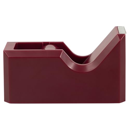 JAM PAPER Colorful Desk Tape Dispensers - Burgundy - Sold Individually - color: Burgundy, size: Pack of 1