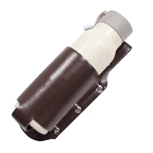 Drink Belt Holder Faux Leather Beer Holster Hands-Free Water Bottle Waist Bag Can Cooler Belt Pouch Cowboy Beverage Holder for Barbecue Camping Beach Hiking Fishing Gardening