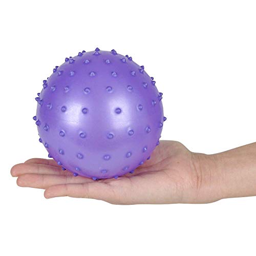 Bedwina 7-Inch Knobby Sensory Balls, Spiky Massage Stress Balls - size: 6-Pcs