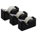 JAM PAPER Colorful Desk Tape Dispensers - Black - 3/Pack - color: Black, size: Pack of 3