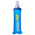 Azarxis TPU Soft Flask Collapsible Water Bottle Running Folding Gel Water Reservoir Handheld for Hydration Pack Hiking Cycling Climbing Jogging Marathon Trail Race - color: #01 Blue - 250ml -1-pack