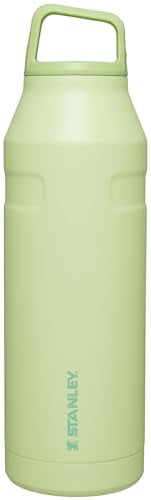 Stanley IceFlow Cap and Carry Water Bottle | Wide Mouth Twist Lid | Lightweight & Leakproof for Travel & Sports | Insulated Stainless Steel | BPA-Free - color: Citron, style: 50 Oz