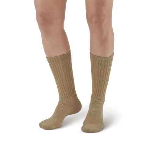 Ames Walker AW Style 195 E-Z Walker Sport 8-15 mmHg Mild Compression Crew Socks - color: Black, size: Large