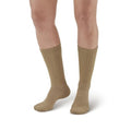 Ames Walker AW Style 195 E-Z Walker Sport 8-15 mmHg Mild Compression Crew Socks - color: Khaki, size: Large