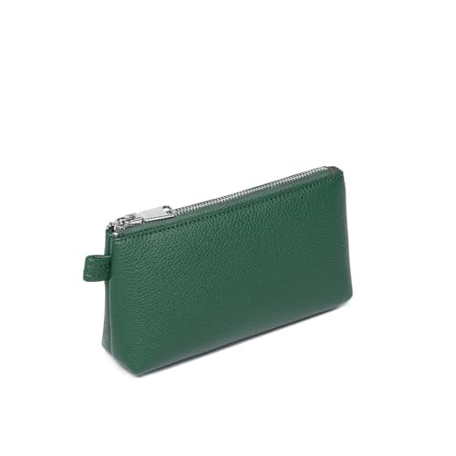 Small Makeup Bag for Purse, Leather Cosmetic (Forest Green) - color: PU/Forest Green