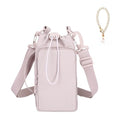 Water Bottle Holder with Phone Pocket for 40/32 oz,Water Bottle Holder/Sleeve with Adjustable Shoulder Strap and Charm. - color: Pink