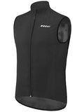 qualidyne Men's Windproof Cycling Vest, Full-Zip, 3 Rear Pockets - color: Black, size: X-Large