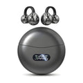 Clip On Earbuds, Open Ear Wireless Bluetooth 5.4 Headphones, Mic, Black
