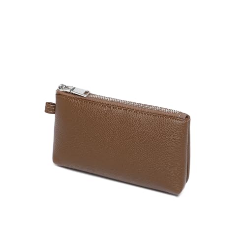 Small Makeup Bag for Purse, Leather Cosmetic (Toffee Brown) - color: PU/Toffee Brown