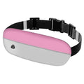 Waterproof Running Belt Waist Pack – Lightweight Fitness Phone Holder for Men Women, Adjustable Sport Bum Bag with Zipper Pockets for iPhone 15/16 Pro Max, Keys, Card (GSP8802, Pink Gray) - color: Pink Gray