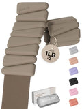 Pilates Wrist & Ankle Weights | Adjustable Weighted Bangles | 1/2/3LB Each - color: Taupe, size: 1 LB