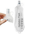500ml Soft Flask, Shrink As You Drink Collapsible Water Bottles for Running Vest & Hydration Pack, BPA-Free Leak-Proof TPU Folding Bottle for Hiking Cycling Climbing Jogging-White - color: 1PCS White