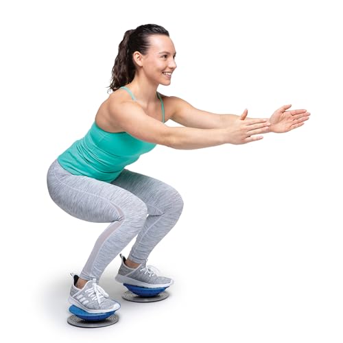 OPTP Dynamic Duo Balance & Stability Trainers – Blue, Set of 2, 8 1/4"