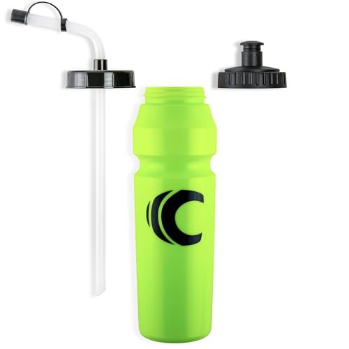 Cannon Sports 1 Liter Sports Water Bottle, 2 Lids, BPA-Free (Lime Green) - color: Lime Green