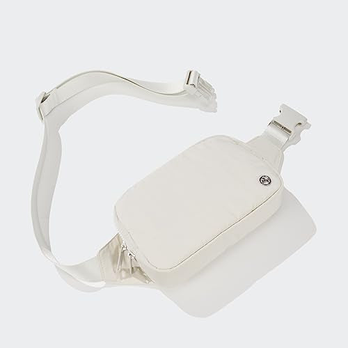 Pander Belt Bag Large 2L, Nylon Fanny Pack Purse for Women and Men with Adjustable Strap - color: White Opal