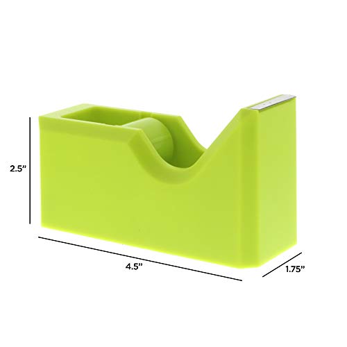 JAM PAPER Colorful Desk Tape Dispensers - Lime Green - Sold Individually - color: Lime Green, size: Pack of 1