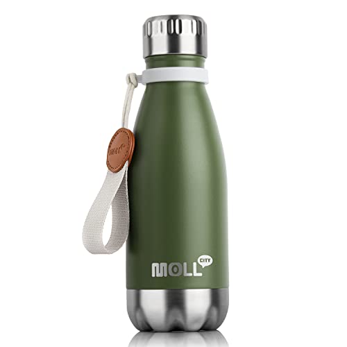 Small Water Bottles for Kids -9 oz Stainless Steel Theroms,Grass Green - color: Grass Green, size: 9 Ounces