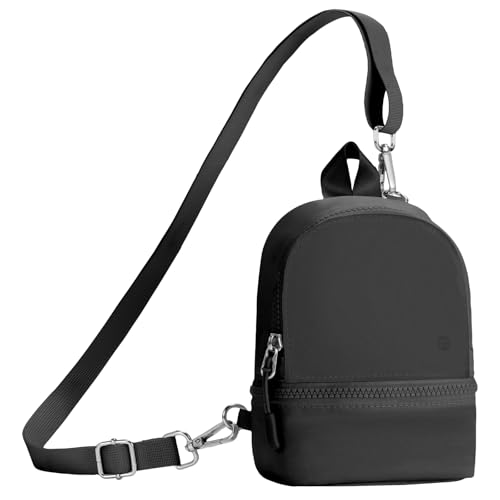 Babysun Mini Backpack Keychain Wristlet Pouch Small Change Coin Purse Cute Zipper Wallet With 3 RFID Card Slots For Women/Men Airpods Cosmetics - color: Black-L