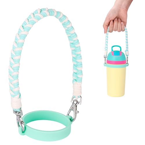 Water Bottle Handle Strap Compatible with Owala & Stanley Cups - color: Green