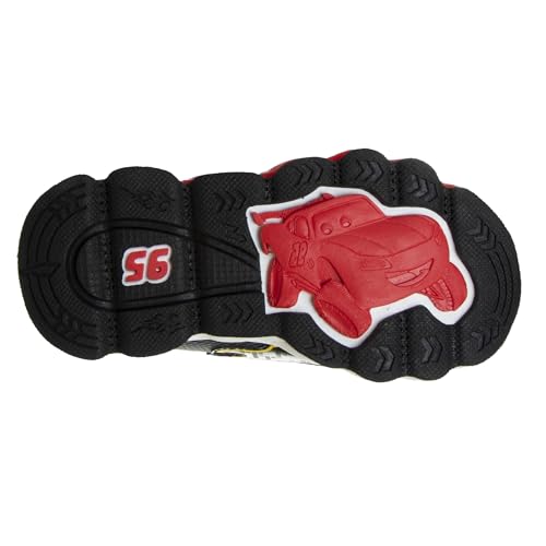 Disney Pixar Cars Boys Black/Red Lighted Sneaker (Toddler/Little Kid) - color: Red/Black/Yellow, size: 9 Toddler