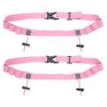 Bib Belt Race Belt Triathlon Running Number Holder 2Pcs Pink - color: Pink