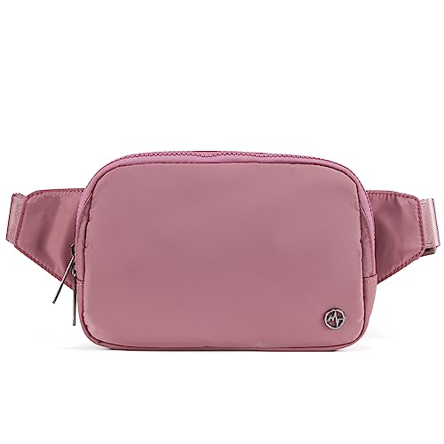 Pander Belt Bag Large 2L, Nylon Fanny Pack Purse for Women and Men with Adjustable Strap - color: Dune Pink