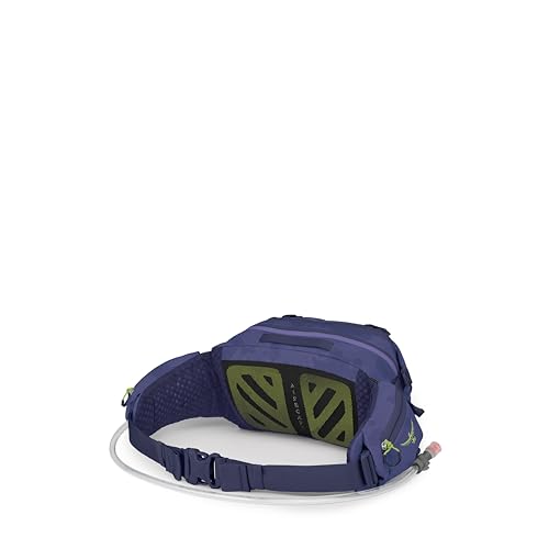 Osprey Seral Biking Waist Pack with Hydraulics Reservoir for Men & Women, Hydration Belt with Water Bladder - color: Botswana Purple Dust Print, style: 7l