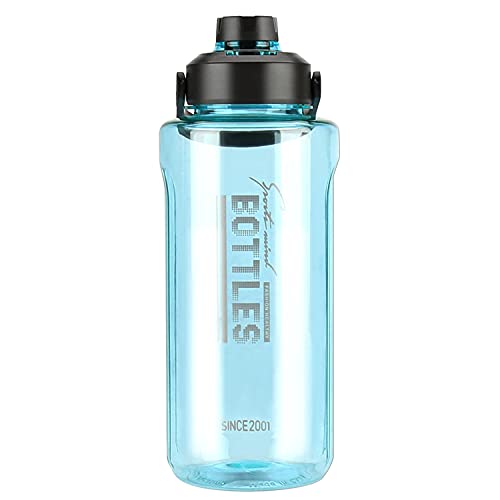 2L/64oz Blue Half Gallon Water Bottle with Handle for Gym & Outdoors - color: blue