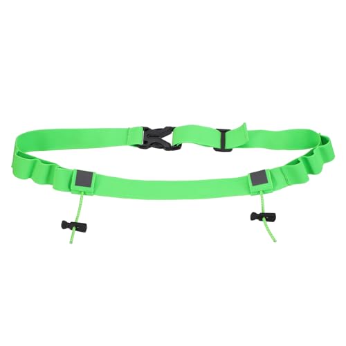 Bib Belt, Number Sport Bib Holder w/ 6 Gel Loops Fluorescent Green - color: Fluorescent Green