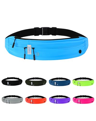 WATERFLY Running Belt Fanny Pack:Phone Holder Belt for Men Women - color: Blue