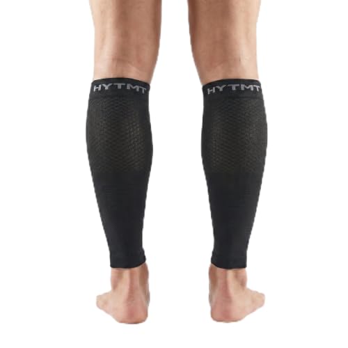 Compression Calf Sleeves for Men & Women 15-20 mmHg - color: Black, size: Small