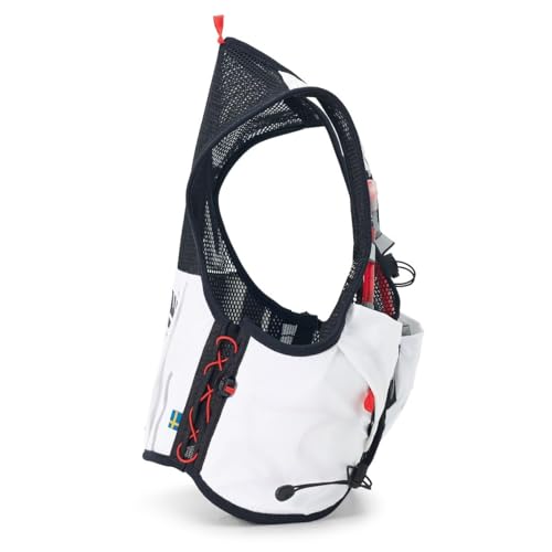 USWE Pace - Running Vest Hydration Pack with 2 x 500ml UltraFlask, Backpack for Men and Women - style: 2L, White, X-Large