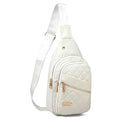 AOSTIHOT Crossbody Sling Bag Small Sling Backpack for Women, Chest Daypack Crossbody Shoulder for Travel Sport Running Hiking - color: C Beige